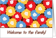 Welcome to the Family Flowers card