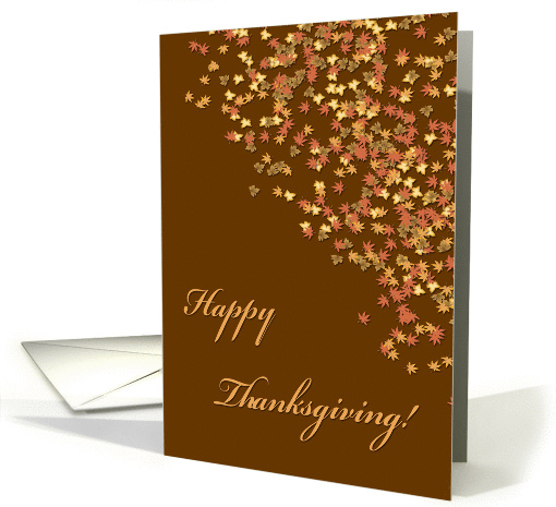 Business Employee Happy Thanksgiving Leaves card (879855)