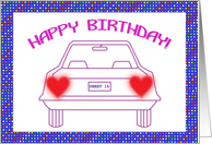 Happy Birthday Sweet 16 Car card