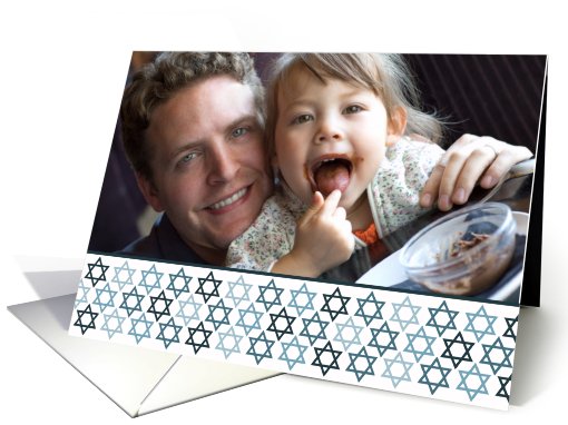 Happy Hanukkah Photo Card with Stars of David card (880920)