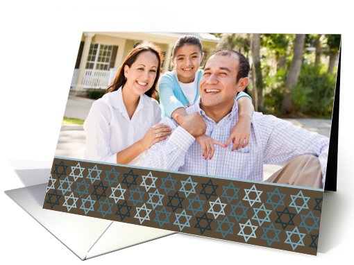 Happy Hanukkah Photo Card with Stars of David card (880921)