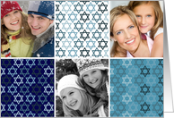 Happy Hanukkah Photo Card with Stars of David card