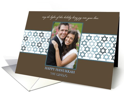 Happy Hanukkah Photo Card with Stars of David card (880926)