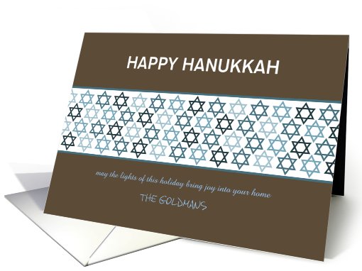 Happy Hanukkah Card with Stars of David card (880929)