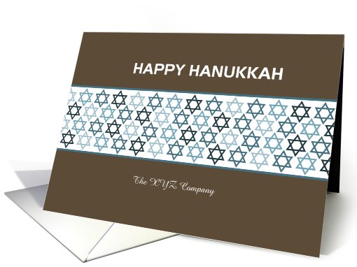 Happy Hanukkah Card with Stars of David card (881032)