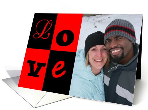 Red and Black Love Photo card (902716)