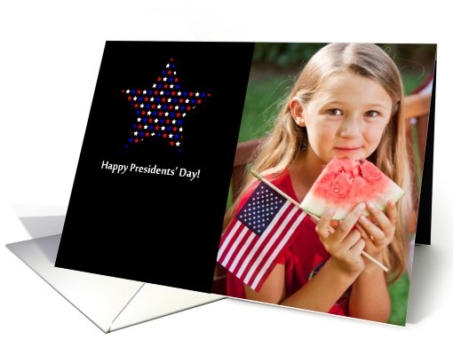 Happy Presidents' Day Red, White and Blue Stars Photo card (903197)