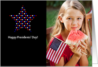 Happy Presidents’ Day Red, White and Blue Stars Photo Card