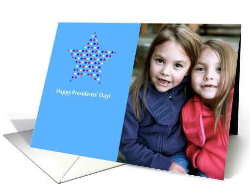 Happy Presidents' Day Red, White and Blue Stars Photo card (903202)