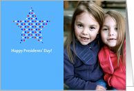 Happy Presidents’ Day Red, White and Blue Stars Photo Card