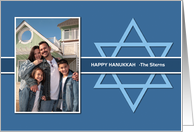 Happy Hanukkah Star of David Photo Card