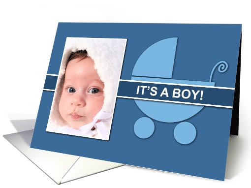 It's a Boy Stroller Photo card (924181)