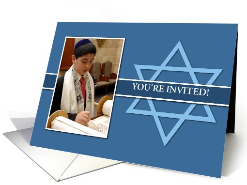 Bar Mitzvah Photo Card Invitation card (924752)