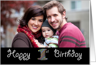 Happy 1st Birthday Photo Card