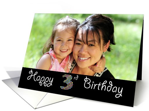 Happy 3rd Birthday Photo card (925871)
