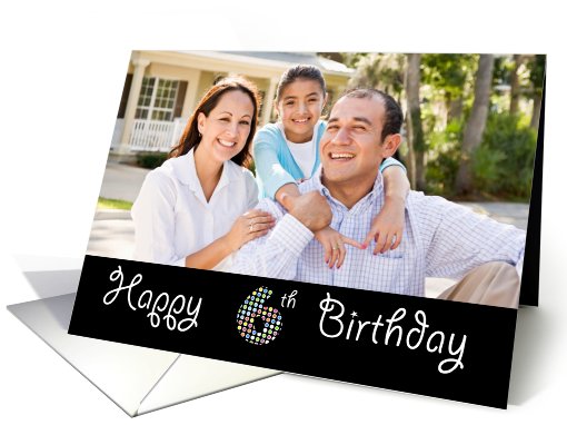 Happy 6th Birthday Photo card (926235)
