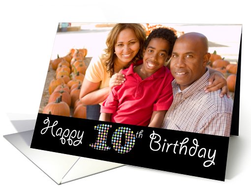 Happy 10th Birthday Photo card (926241)