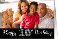 Happy 10th Birthday Photo Card
