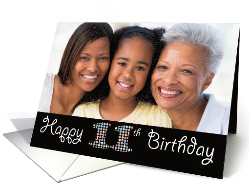 Happy 11th Birthday Photo card (926242)