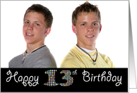 Happy 13th Birthday Photo Card