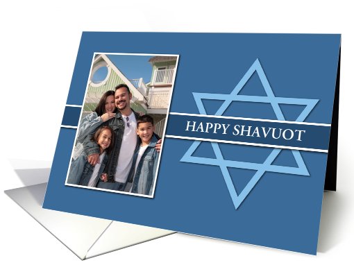 Happy Shavuot Photo Card with Star of David card (926305)