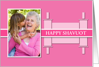 Happy Shavuot Photo Card with Torah Scroll card