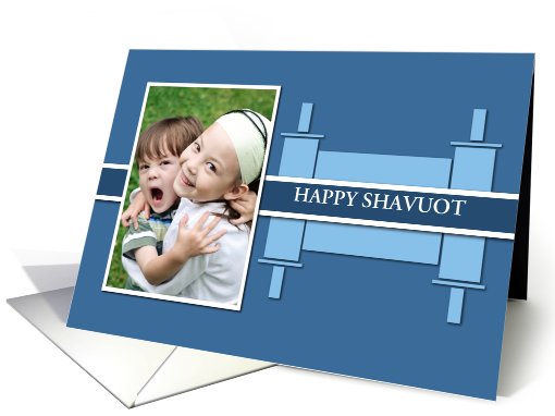 Happy Shavuot Photo Card with Torah Scroll card (926660)