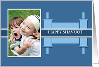 Happy Shavuot Photo Card with Torah Scroll card