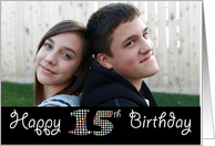Happy 15th Birthday Photo Card