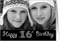 Happy 16th Birthday Photo Card
