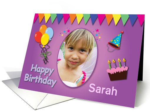 Happy Birthday Photo Card with Name card (926760)