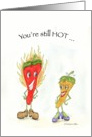 Birthday for Him, hot pepper card