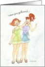 Miss you Girl Friend, Two Girls Laughing card