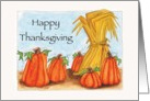 Happy Thanksgiving field of Pumpkins card