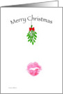 Merry Christmas Mistletoe Kiss card