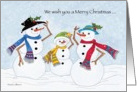 Christmas Snowman Family card
