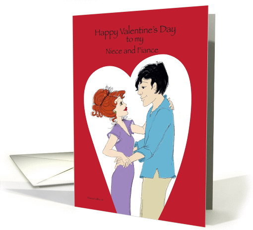 Happy Valentine's Day Niece and Fiance card (1019837)