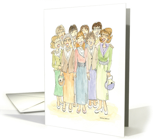 Nine ladies blank note card (1124176)