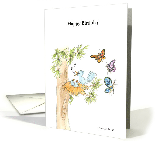 Birds and Butterflies card (1207548)