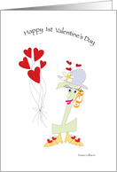 First Valentine Day Great Granddaughter card