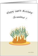 Happy Birthday Granddad cake with lots of candles card