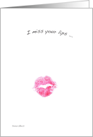 I Miss your lips card