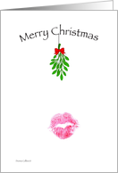 Merry Christmas Mistletoe Kiss card