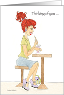Thinking of You Soda Girl card
