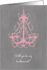 Swanky Chandelier - Bridesmaid card