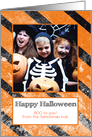 Halloween Grunge Stripes Photo Card