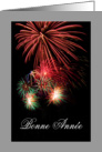 Happy New year in French Bonne Anne- Fireworks card