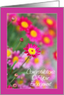 Congratulations on your engagement - Pink daisy card