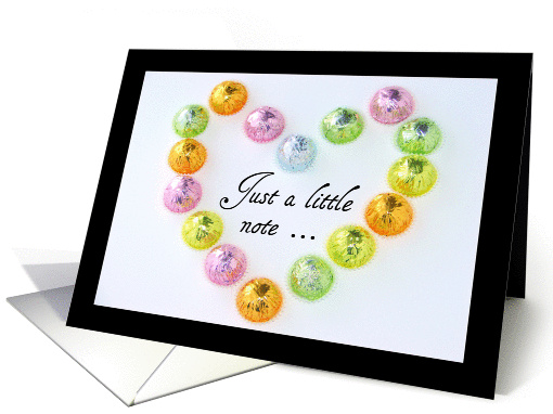 Just a little note - love shape candy card (842710)