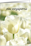 σας ευχαριστώ is Thank you in Greek card